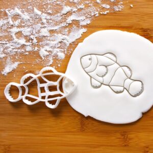 Clown Fish Cookie Cutter � Ocean-Themed Fish Shape Mould for Kids, Underwater Party Baking Marine Life Fondant Cutter, Nautical Theme Cookies, Sandwich Cutter, Playdough Tool (ONLY CLOWN FISH)