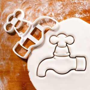 Water Faucet Cookie Cutter Tool Shape Baking DIY Enthusiasts Handyman Gifts Tradespeople Tool-Themed Cookies Perfect for Work Parties Plumbing Events Personalized Treats (ONLY WATER FAUCET)