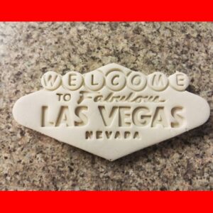 Black Welcome to Las Vegas Sign Shaped Cookie Cookie Cutter Made in India for Casino Theme Baking Homemade Cookies Crafts Party Decorations Vegas Night Events and Gambling Enthusiast