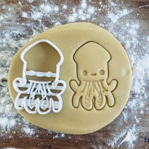 Black Squid Cookie Cutter Nautical Octopus Biscuit Cutter Medusa Sea Water Animal Ocean River Cookie Stamp Clay Fondant Pastry Dough Cutter Baker Gifts