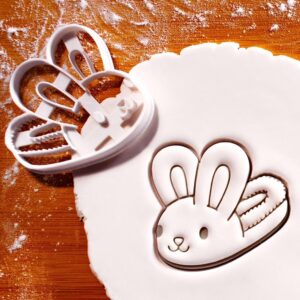 Fluffy Bunny Slipper Cookie Cutter Slumber Party Baking Pajama Party Adorable Bunny Shaped Biscuits Kids Birthday Celebrations Cozy Sleepover Snacks Fun Dessert Decorations (ONLY FLUFFY BUNNY)