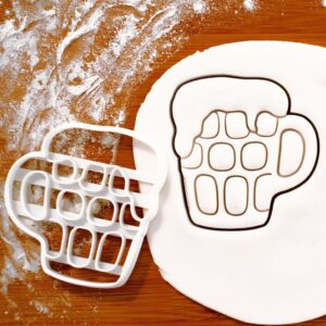 Dimpled beer glass shape cookie cutter for baking biscuits fondant dough party treats brewery themed events pub celebrations beerfest dessert decoration drink lover gifts baking (ONLY DIMPLED)