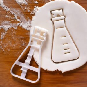 Conical Flask Test Tube Microscope Cookie Cutters for Baking Science Lab Theme Educational Biscuits Tools for Students Teachers Chemistry Biology Class Crafts and Gift Ideas (ONLY CONICAL)