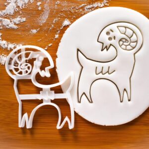 Sheep Cookie Cutter Male Sheep Biscuit Mold for Farm Animal Baking Educational Treats Zodiac Aries Theme Classroom Crafts Wildlife Party Decorations Agriculture and Animal Science Use