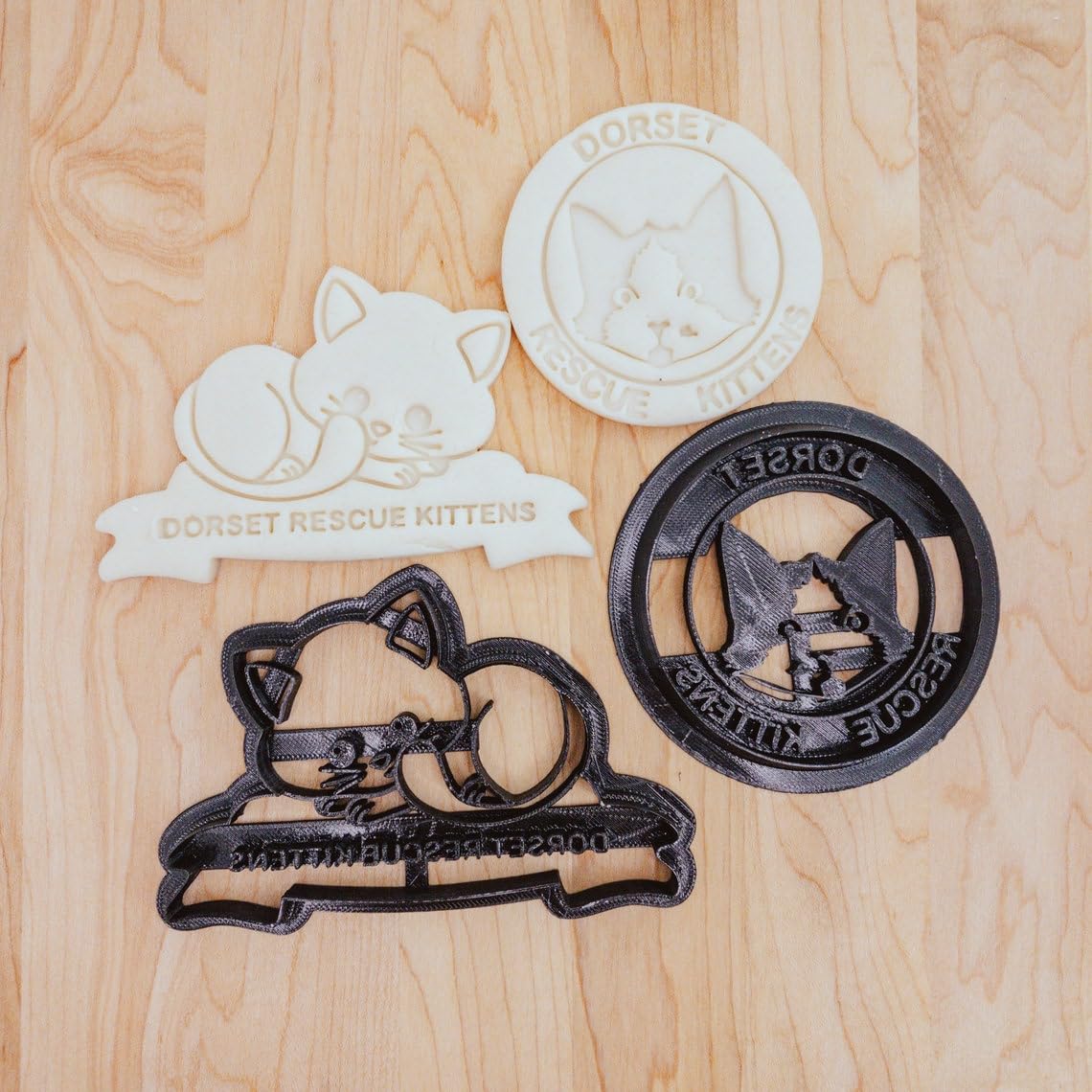 Dorset Rescue Kittens Cookie Cutter Fundraiser Set India Cookie Cat Shaped Cookie Fondant Clay Cutters for Kitty Kibble Charity Events Baking Tools Supporting Animal Rescue Causes - Image 2