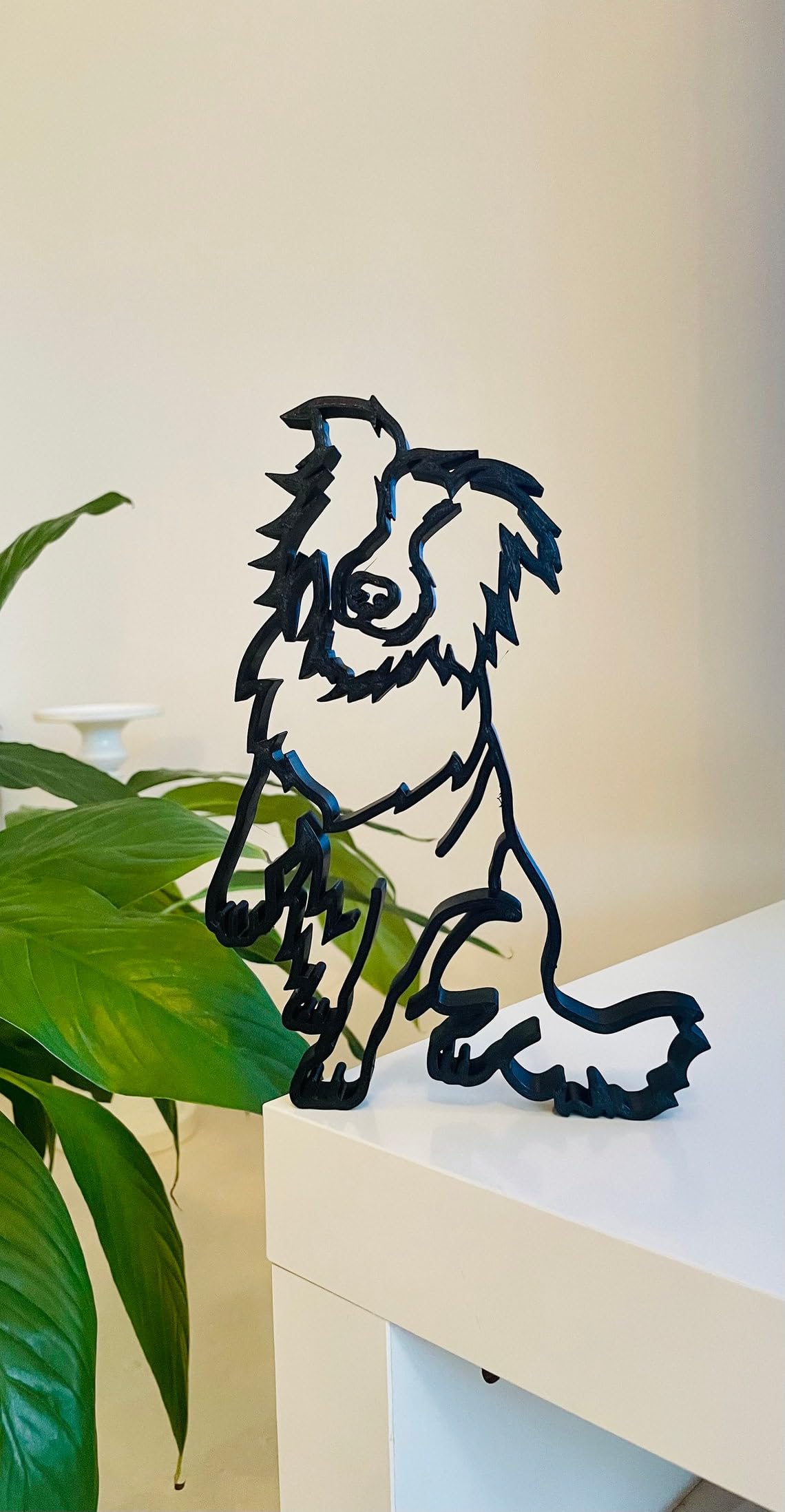 Minimalist Australian Shepherd Dog Breed Statue Figure: Tabletop Art, Home Decor, and Shelf Sitter for Pet Lovers - Image 2