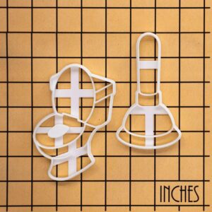 Toilet bowl and Plunger Cookie Cutter