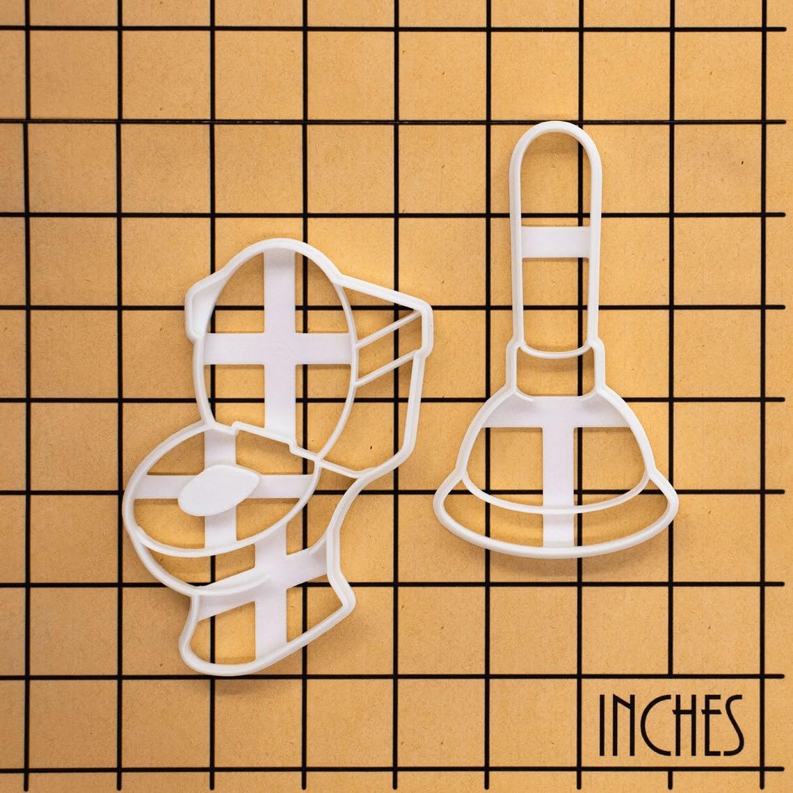 Toilet bowl and Plunger Cookie Cutter