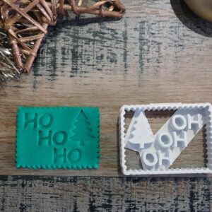 Ho Ho Ho Cookie Cutter Shape for Making Homemade Shortbread Cookies Pastry Sugar Paste Fondant Cake Decorations Perfect for Christmas Holiday Baking Gifting Party Treats Crafts