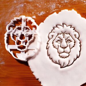 Lion Face Cookie Cutter Cookie for Safari Wildlife Themed Baking and Cake Decoration Tool Designed Perfect for Animal Shaped Cookies and Creative Baking Projects in India (ONLY FACE)