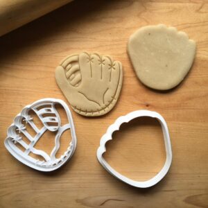 & India in Molds Cookie Cookies,Sports Suitable Set for Durable Reusable Crafts Made Baking & Cutters Cakes, 2 Fondant Baseball Great Glove Size of Theme Cookie