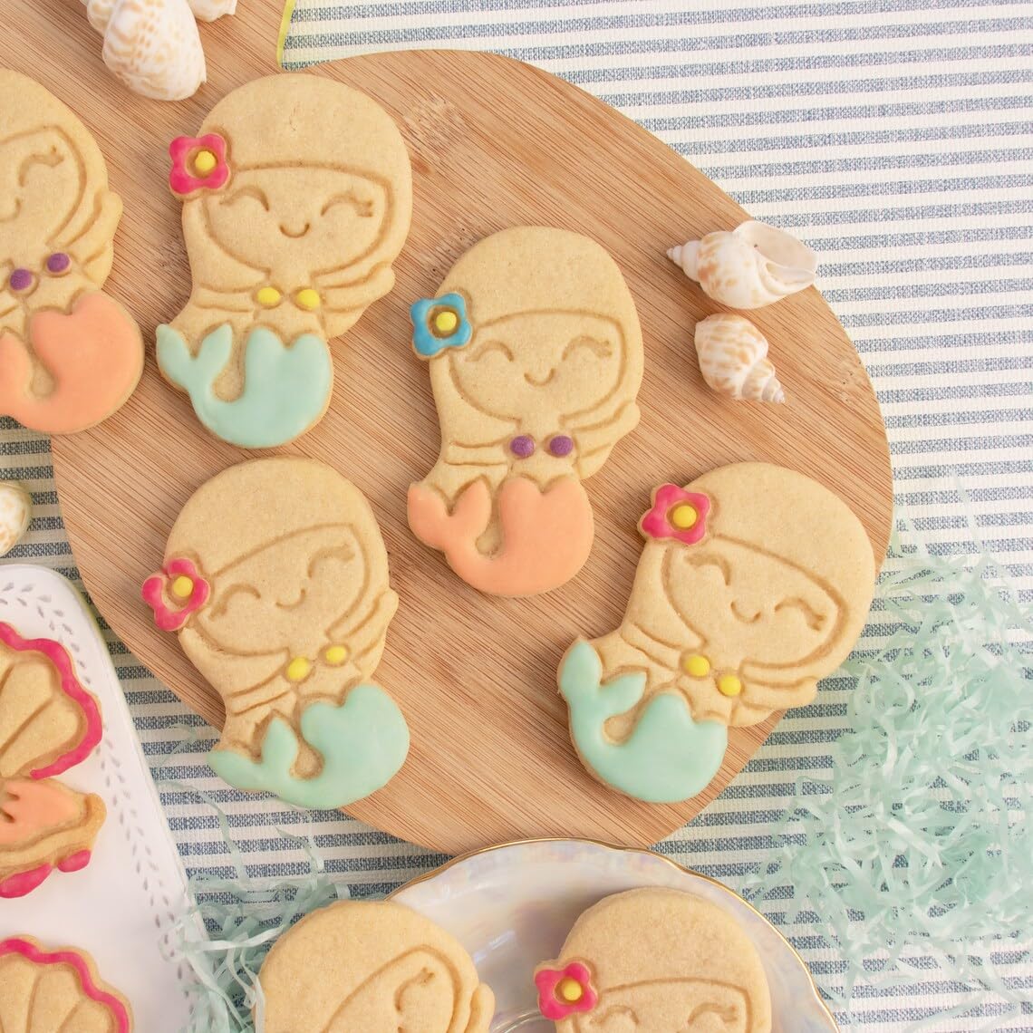 Cute Mermaid Cookie Cutter for Under the Sea Theme Baking Ocean Birthday Party Biscuits Unique Mermaid Tail and Sea Princess Cookies Kids Events Coastal Celebrations Beach (ONLY CUTE MERMAID ) - Image 2