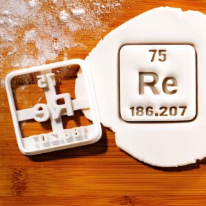Tungsten Periodic Table Element Cookie Cutter Design 2 India symbol W biscuit cutter chemistry science fondant clay cutter for radiology themed light inspired educational treats (ONLY DESIGN 2