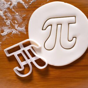 Small Pi Cookie Cutter for Math Themed Baking Educational Party Biscuits Cheese Fondant Clay Dough Crafting Mathematics Symbol Mold Teachers Students Classroom Activities Events (ONLY SMALL)