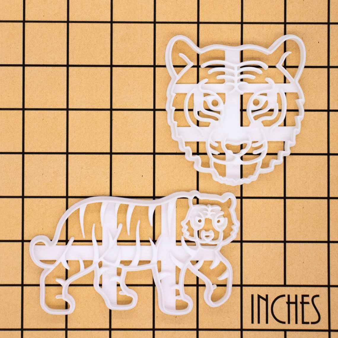 Tiger Face cookie cutter for biscuit fondant clay cutting wildlife animal themed baking tool featuring endangered predator tiger face for Bengal Siberian tiger lovers conservation (ONLY FACE) - Image 3