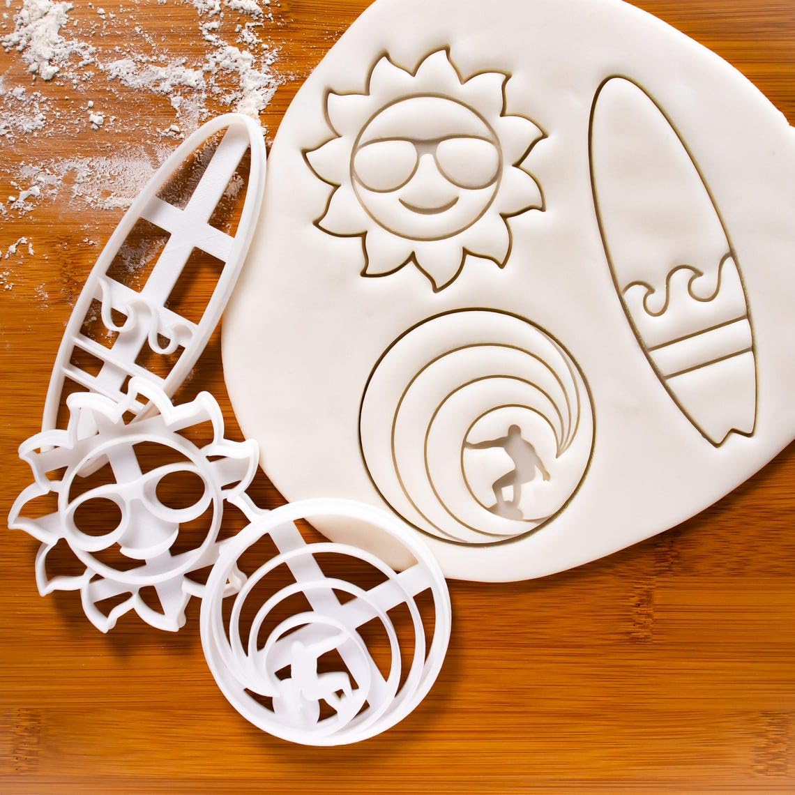 Surfer Cookie Cookie Cutter Surfing Theme Biscuits Wave Rider Ocean Beach Party Favor Sea Swell Craft Tool for Summer Birthday Coastal Holiday Treats and Surfer Design Cookies (ONLY Surfer) - Image 3
