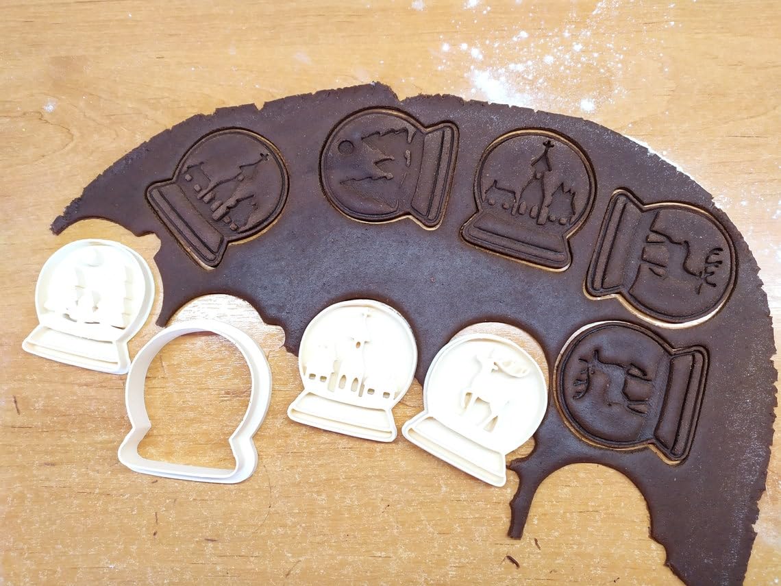Snowglobes Cookie Cutter Set for Holiday Cookies Winter Baking Christmas Decorations Sugar Paste Cupcake Toppers DIY Gifts Snow Scene Themes Party Favors Kids Crafts and Seasonal - Image 3