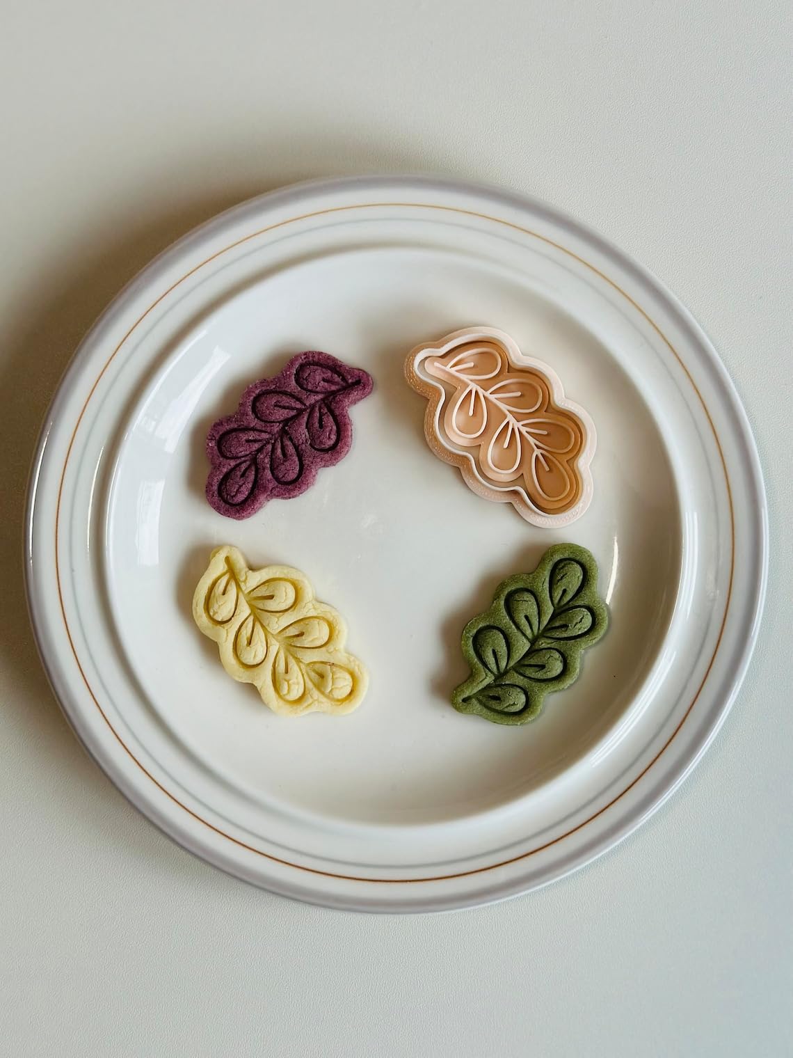Black Leaf Cookie Cutter Stamp Set Spring Greenery Eucalyptus Leaf Shape Baking Tool for Cookies Fondant Clay Treats Creative Dessert Making for Parties Home Baking and Everyday Use - Image 4