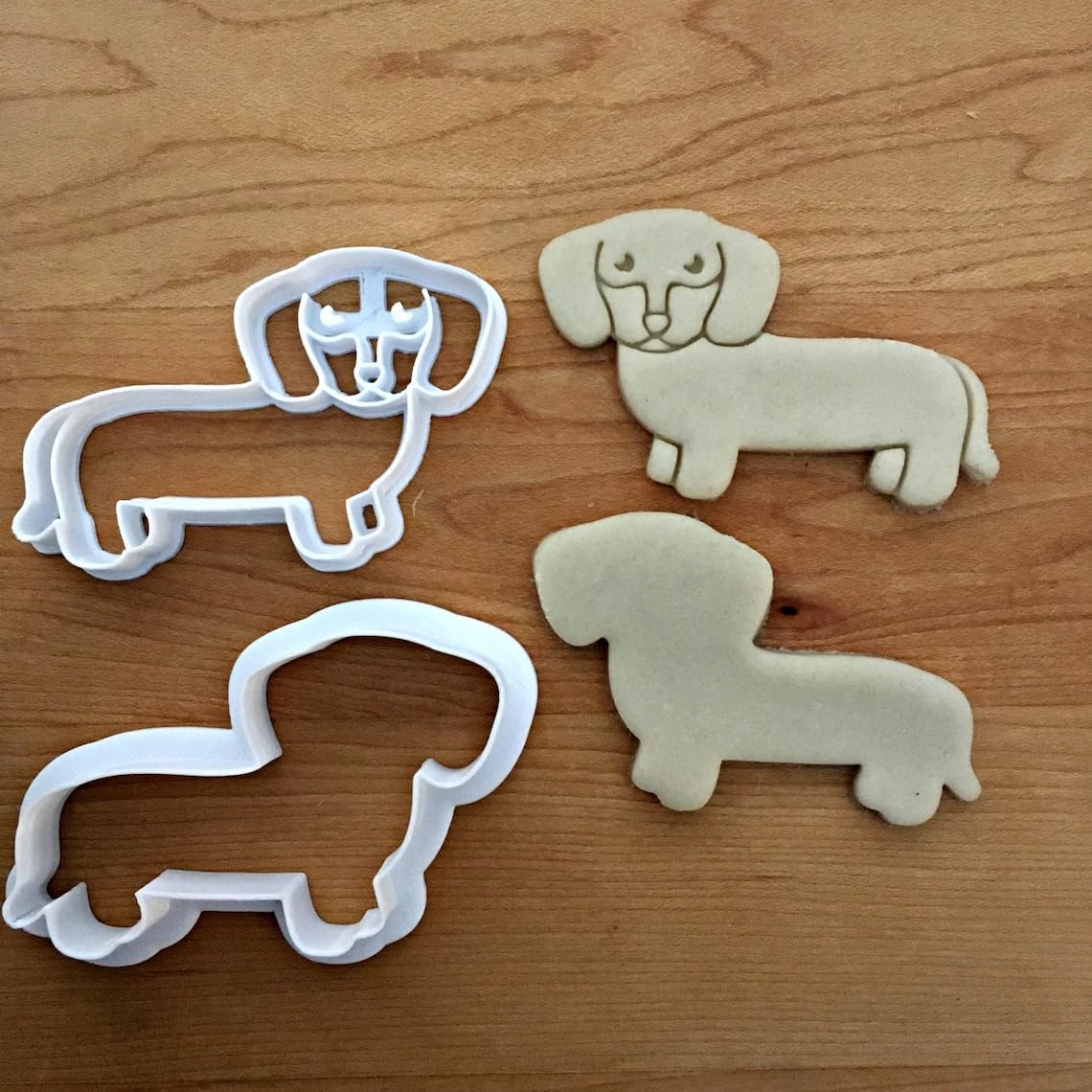 Cookie Set of 2 Dachshund Wiener Dog Cookie Cutters for Dog Lovers, Pet Birthday Party, Biscuit, Fondant, Sugar Craft, Clay Modeling, Cupcake Decoration, Animal Theme Baking, Made in India - Image 2