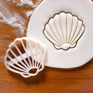 Seashell Cookie Cutter Cookie India for Beach Nautical Sea Theme Cookies and Biscuits, Coastal Shell Shape Baking Tool for Summer Parties, Ocean Craft Projects and Marine Party (ONLY SEAHELL)