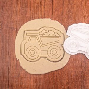Dump Truck Black Cookie Cutter Cookie Construction Vehicle Shape Mold for Kids Birthday Parties Baking Construction Theme Events Cookies Fondant Clay DIY Crafts Decorations and Gifts