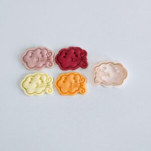 Black Cloud Cookie Cutter Winter Wind Cookie Cutter Stamp Set Black Wind Cloud Fondant Molds for Holiday Baking Cookies Pastry Dough Candy Kitchen Cookie Cutters Set for Seasonal Desser