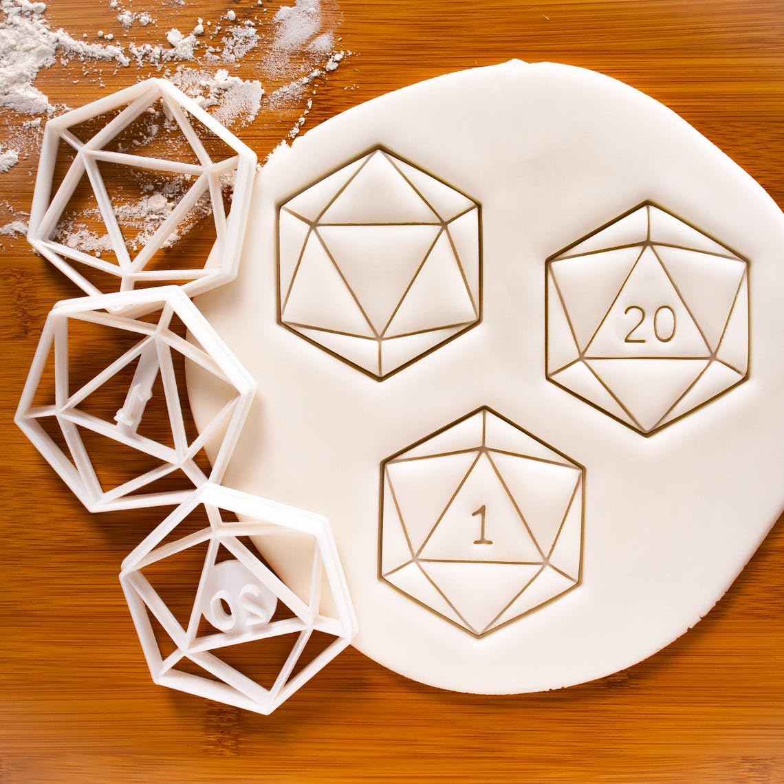 Icosahedron Cookie Cookie Cutter Design 1 for Baking Platonic Geometric Shape Cookies, Perfect for Mathematics Teachers, STEM Educators, Math Enthusiasts, Classroom Use, (ONLY Design 1) - Image 3