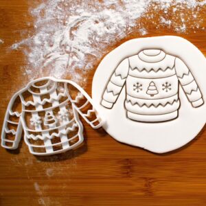 Christmas Jumper cookie cutter for baking biscuits biscuit cutters perfect for winter festive celebration holiday parties Xmas dinner gatherings and creating cozy seasonal themed (ONLY JUMPER)