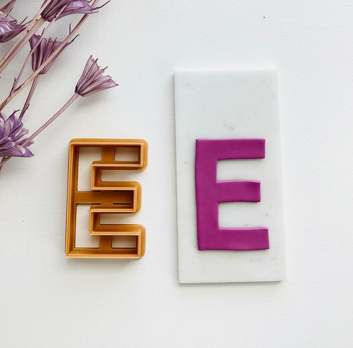 Alphabet Letter E Cookie Cutter for Fondant Polymer Clay Crafts Large Capital E Clay Cutter for Biscuit Dough Personalized Cookies Cake Decorating Tools Educational Baking Supplies - Image 3