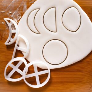 Quarter Moon Cookie Cookie Cutter Set Lunar Phase Biscuit Fondant Craft Clay Baking Waning Crescent Space Universe Galaxy Stars Planetary Astronomy Themed Parties Project (ONLY Quarter Moon)