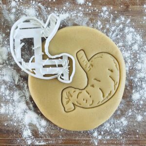 Black Stomach Cookie Cutter Human Body Biscuit Cutter Medical Cookie Stamp Gift for Future Doctor Nurse Science Student Pastry Fondant Dough Anatomy Baking Tool