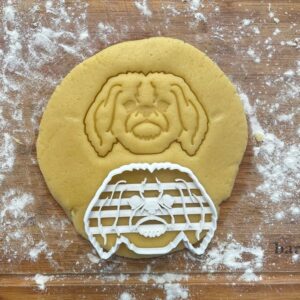 Black Pekingese Face Cookie Cutter Dog Biscuit Shape Gift Idea for Dog Lovers Baking Cookies Fondant Polymer Clay Cutter for Handmade Crafts and Pekingese Dog Mom Gifts Treats Decor