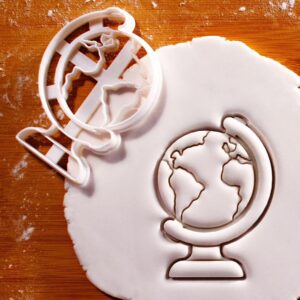 Globe Cookie Cutter for Travel Themed Baby Showers Bon Voyage Parties Geography Learning Adventure Baking Travel Lovers Educational Earth Shaped Cookies World Map Inspired Party (ONLY GLOBE)