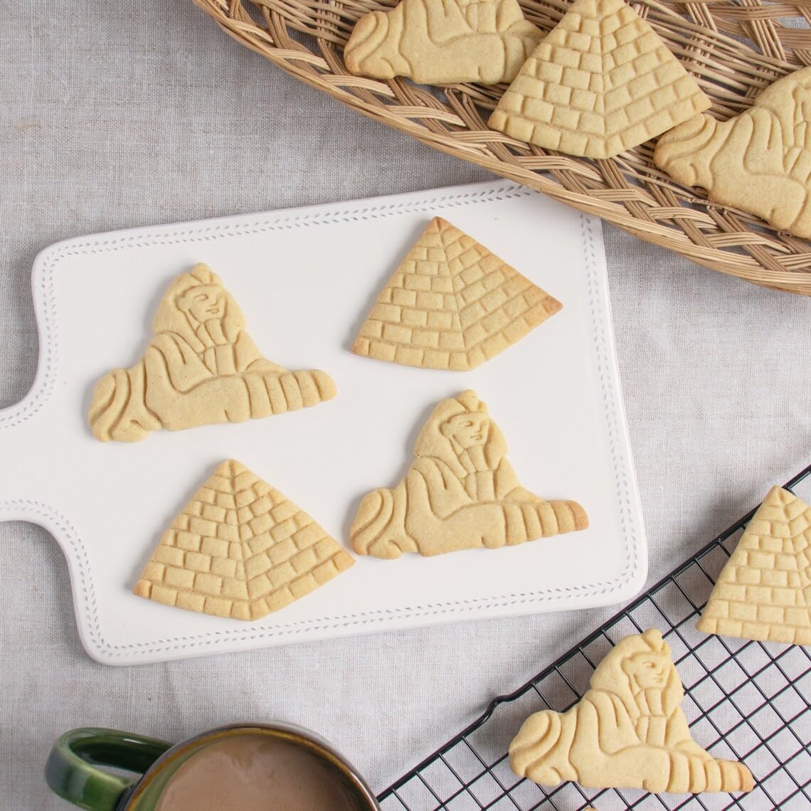 Great Sphinx of Giza Cookie Cutter Cookie Egyptian Monolith Statue Biscuit Cutter Ancient Egypt Pharaoh Khafre Lion Human Head Pyramid Themed Baking Tool India (ONLY Sphinx) - Image 6