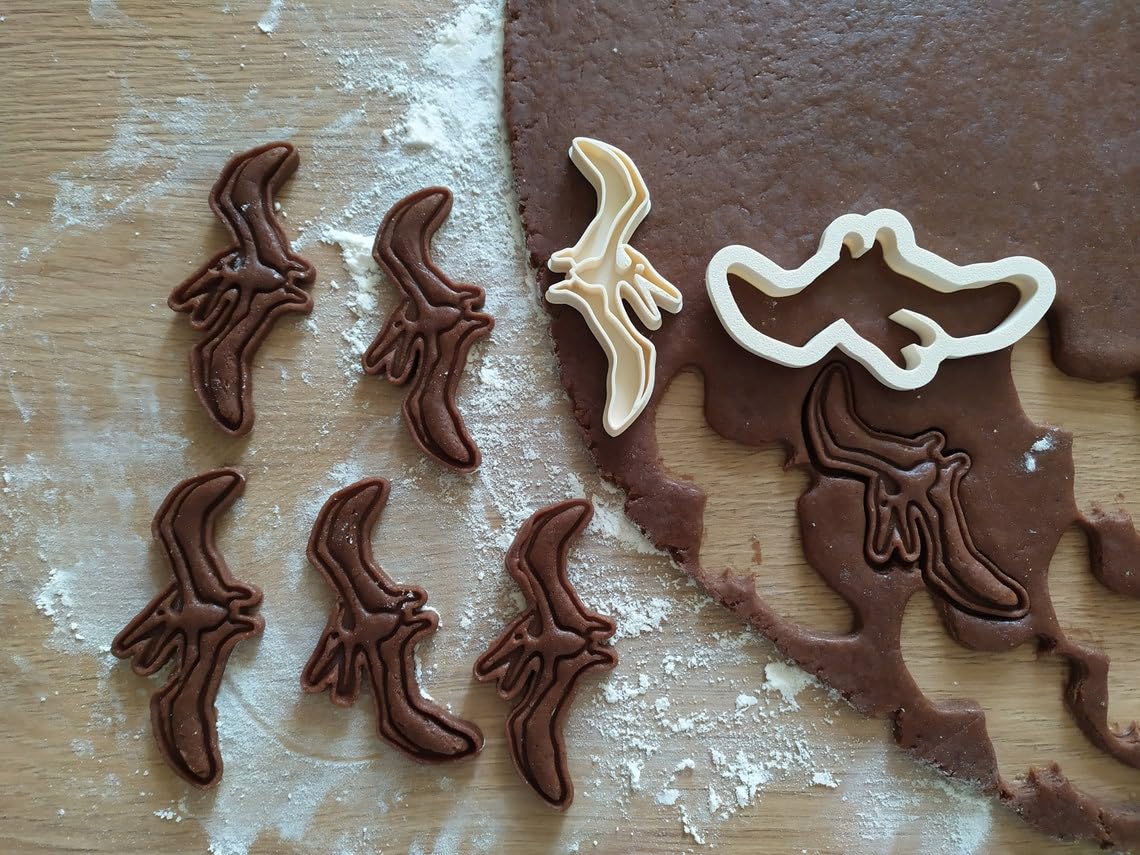 Pteranodon cookie cutter set for baking dinosaur shaped sugar cookies fondant cupcake toppers prehistoric party decor Jurassic theme cake decoration kids craft and baking kitchen tool - Image 3