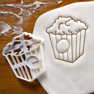 Popcorn Cookie Cookie Cutter for Movie Cinema Events, Kids Birthday Party Themes Carnival Snacks Carbonated Drink Fizzy Beverage Shaped Biscuit Cutter India Cookie Baking Tool (ONLY POPCORN)