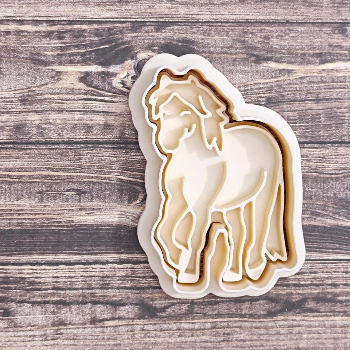 Exmoor pony cookie cutter set for baking horse shaped cookies fondant cake toppers equestrian themed party treats kids baking activities animal lover crafts and pony celebration