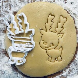 Black Reindeer Cookie Cutter Christmas Winter Cookies Kawaii Christmas Stocking Stuffer First Birthday Favor Moose Cookie Cutter Pastry Fondant Dough Biscuit