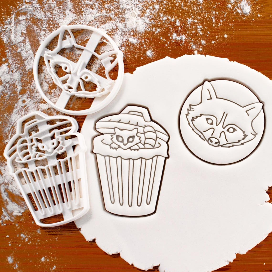 Raccoon in Bin Cookie Cutter Cookie forThemed Birthday Party Baking Supplies Animal Shaped Cookie Fondant Clay Cutters Perfect for Nature Inspired Party Treats (ONLY Raccoon in BIN) - Image 2