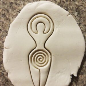 Black Spiral Goddess Cookie Cutter Cookie India Wicca Witchcraft Biscuit Cutter for Halloween Pagan Theme Party Baking Tool Spiritual Treats Autumn Festival Snacks and Ritual