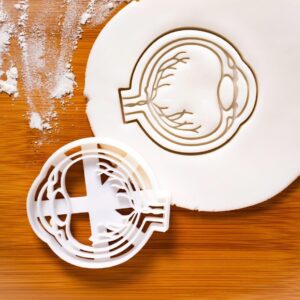 Anatomical Eyeball Side View Cookie Cutter for Medical Baking Crafts Featuring Iris Cornea Lens Optic Nerve Ciliary Body Vitreous Body Ideal for Opticians Doctors and Science (ONLY SIDE VIEW)