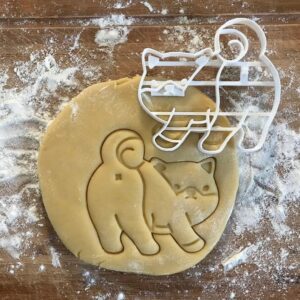 Black Shiba Inu Butt Cookie Cutter Funny Dog Baking Tool Shiba Inu Gifts Dog Mom Gift Novelty Biscuit Fondant Clay Cutter for Dog Party Favors Home Baking Kitchen Decor Treat Making Fun