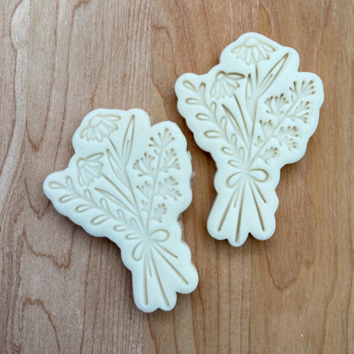 Daisy Flower Bouquet Cookie Cutter and Stamp Set Cookie for Fondant Clay Dough Floral Sugar Cookies Baking and Crafting Tools for Cake Decorating Kids Crafts Gifting Made in India - Image 4