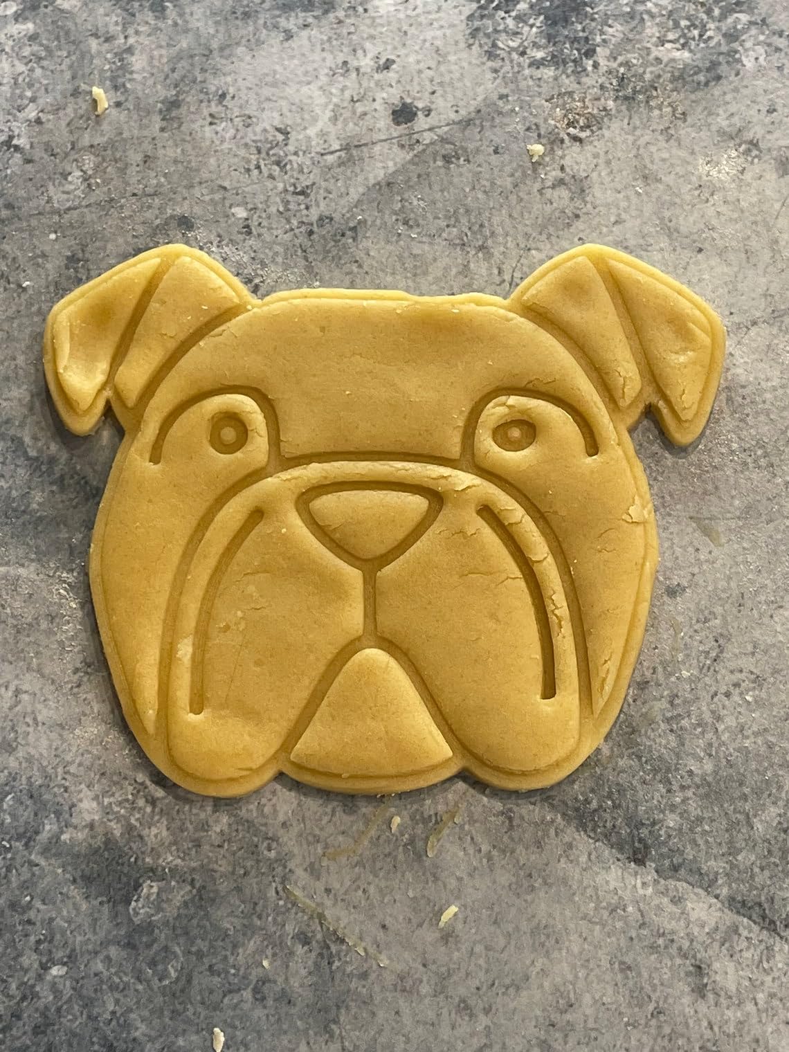 Bulldog shaped cookie cutter for making shortbread biscuits pastry fondant sugar paste treats fun dog theme dessert decoration baking at home kitchen use homemade by - Image 3