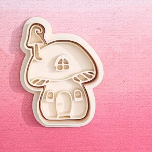 Mushroom House Cookie Cutter Set for Making Shortbread Cookies Pastry Sugar Paste Fondant Icing for Homemade Cake Decoration Fairy Tale Theme Baking Tool for Kids Parties and Gifts