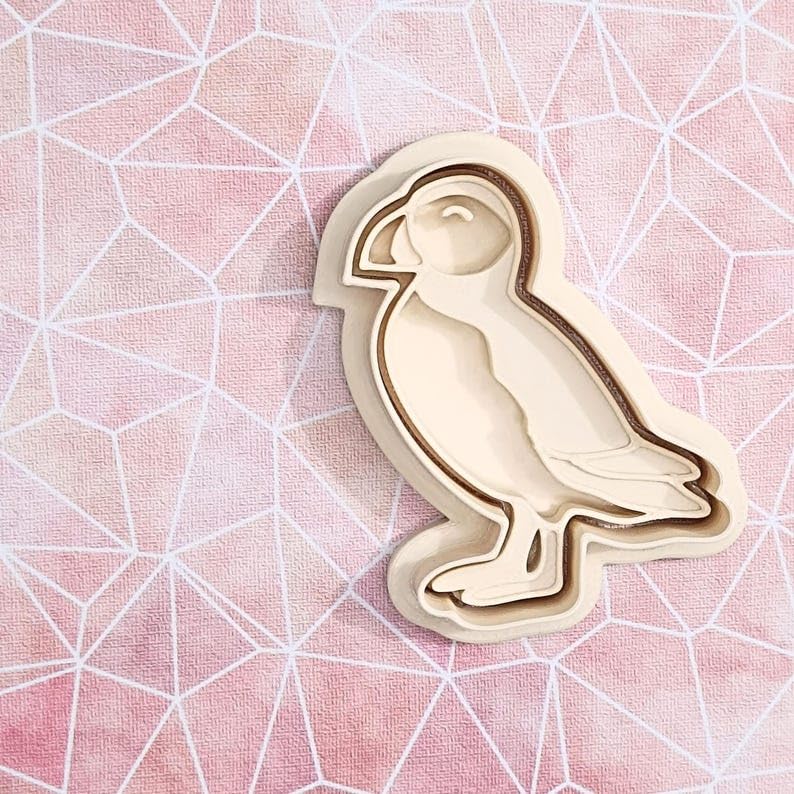 Puffin cookie cutter set for baking bird shaped cookies fondant cake toppers ocean wildlife themed party treats kids educational crafts coastal birthday decorations and seabird baking