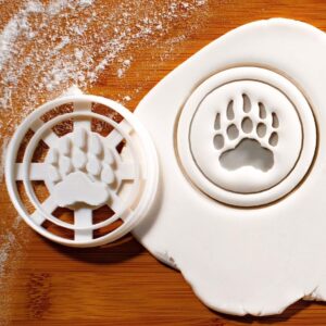 Bear Paw Print Cookie Cutter | Wildlife Theme Biscuit Mold Baking | Forest Animal Cookie Cutter Fondant, Pastry, DIY Crafts | Perfect Baking Biscuits, Cake Decoration, Party Treats, Events