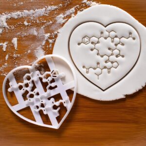 Oxytocin Molecule Cookie Cutter Biscuit Mold for Chemistry Biology Brain Science Baking Love Hormone Design for Childbirth Education Social Bonding Teaching Gifts and Medical Students