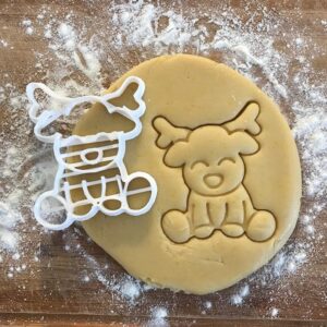Black Reindeer Cookie Cutter, Christmas and Winter Cookies, Kawaii Holiday Baking, Moose Cookie Cutter, Stocking Stuffer, First Birthday Favor, Festive Treats