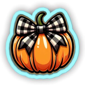 Black Pumpkin with Bow Cookie Cutter Plastic Clay and Fondant Mold for Polymer Clay, Pumpkin Shape Perfect for Halloween, Thanksgiving, Baking, and Creative DIY Crafts